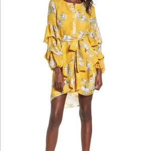 Chriselle x J.O.A. Tiered Sleeve Minidress